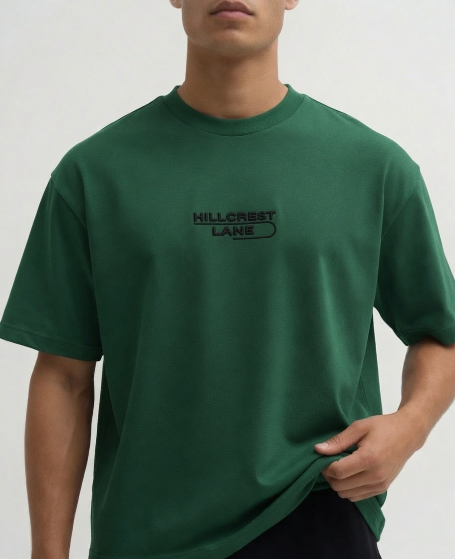 HILLCREST LANE TNU T-Shirt — embroidered logo detail